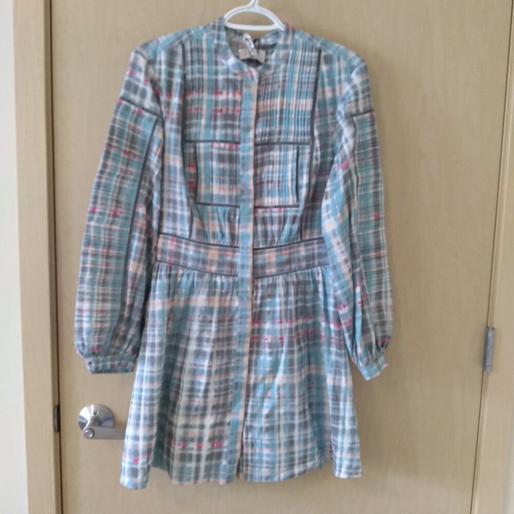 NWT Joie Charmesse Short Dress Adriatic Blue Multi (US2)